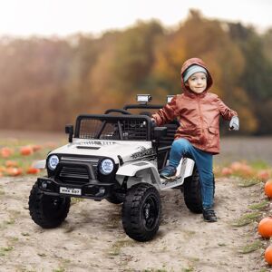 AIYAPLAY Kids Ride On Car, 12V Electric Truck w/ Suspension, White AIYAPLAY Kids Ride On Car, 12V Electric Truck w/ Suspension, White