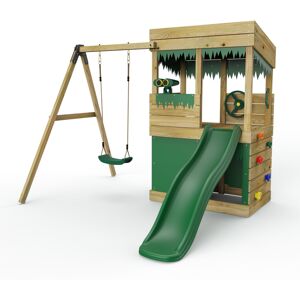 (Yellowstone - Swing, Den, Adventure) Rebo Wooden Lookout Tower Playhouse with 6 (Yellowstone - Swing, Den, Adventure) Rebo Wooden Lookout Tower Playhouse with 6