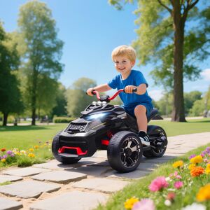 AIYAPLAY 12V Kids Electric Ride On Car, Battery Powered Ride On ATV, Black AIYAPLAY 12V Kids Electric Ride On Car, Battery Powered Ride On ATV, Black