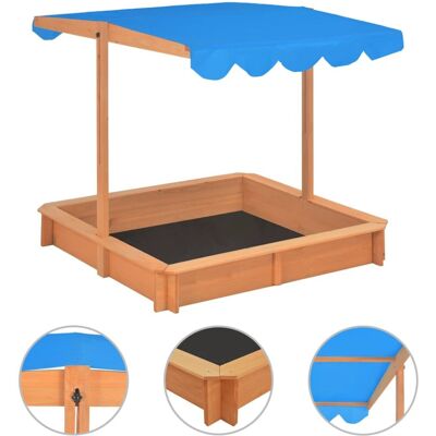 vidaXL Sandpit with Adjustable Roof Fir Wood - Sandpit vidaXL Sandpit with Adjustable Roof Fir Wood - Sandpit