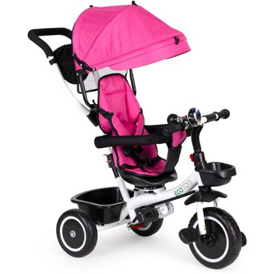 ECOTOYS Pink Tricycle with 360° Rotating Seat ECOTOYS Pink Tricycle with 360° Rotating Seat