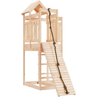 vidaXL Playhouse Playset with Climbing Wall Outdoor Play Tower vidaXL Playhouse Playset with Climbing Wall Outdoor Play Tower