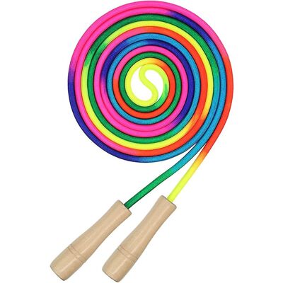 Unbranded 280cm Long Jump Rope For Kids, Double Dutch Skipping Rope With Wooden Handle, Ra Unbranded 280cm Long Jump Rope For Kids, Double Dutch Skipping Rope With Wooden Handle, Ra
