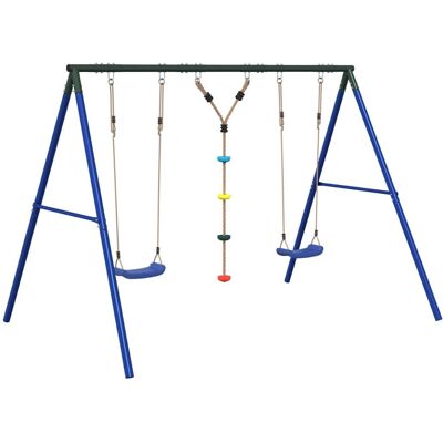 vidaXL Outdoor Swing Set with Discs Rope - Playground Equipment vidaXL Outdoor Swing Set with Discs Rope - Playground Equipment