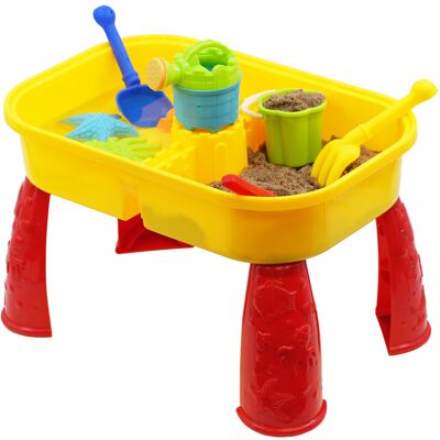 The Magic Toy Shop Sand & Water Table Play Set with 8 Accessories, Lid, Beach-Style Sandbox for Kid The Magic Toy Shop Sand & Water Table Play Set with 8 Accessories, Lid, Beach-Style Sandbox for Kid