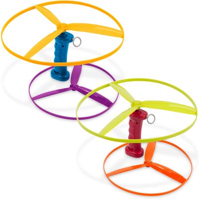 Battat - Skyrocopter - Flying Disc Toy with 2 Launchers & 4 Discs For Children A Battat - Skyrocopter - Flying Disc Toy with 2 Launchers & 4 Discs For Children A
