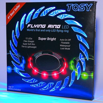 TOSY Flying Ring - 12 LEDs, Super Bright, Lost Mode, Auto Light Up, Safe & Soft, TOSY Flying Ring - 12 LEDs, Super Bright, Lost Mode, Auto Light Up, Safe & Soft,
