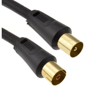 kenable RF Coaxial TV Aerial Lead Coax Plug to Socket Black Cable GOLD 3m kenable RF Coaxial TV Aerial Lead Coax Plug to Socket Black Cable GOLD 3m