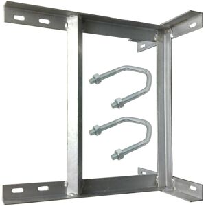 Loops 18" x 18" Galvanised TV Aerial Wall Mounting Bracket & V Bolts Pole Mast Install Loops 18" x 18" Galvanised TV Aerial Wall Mounting Bracket & V Bolts Pole Mast Install