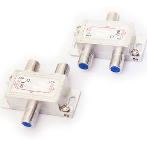 Loops 2 Way Port Aerial F Connector Splitter Signal Coaxial Distribution Loops 2 Way Port Aerial F Connector Splitter Signal Coaxial Distribution