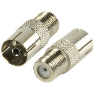 Loops QTY 2 F Type Connector Female To TV Aerial Socket Adapter RF Coaxial Converter Loops QTY 2 F Type Connector Female To TV Aerial Socket Adapter RF Coaxial Converter