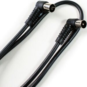 Loops 2M Aerial Lead 90 Degree Male Plug To Female Socket Coaxial Cable Right Angled Loops 2M Aerial Lead 90 Degree Male Plug To Female Socket Coaxial Cable Right Angled