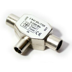 Loops 2 Port Way TV Aerial T Splitter Adapter RF Coaxial Signal Y Split Male to Female Loops 2 Port Way TV Aerial T Splitter Adapter RF Coaxial Signal Y Split Male to Female