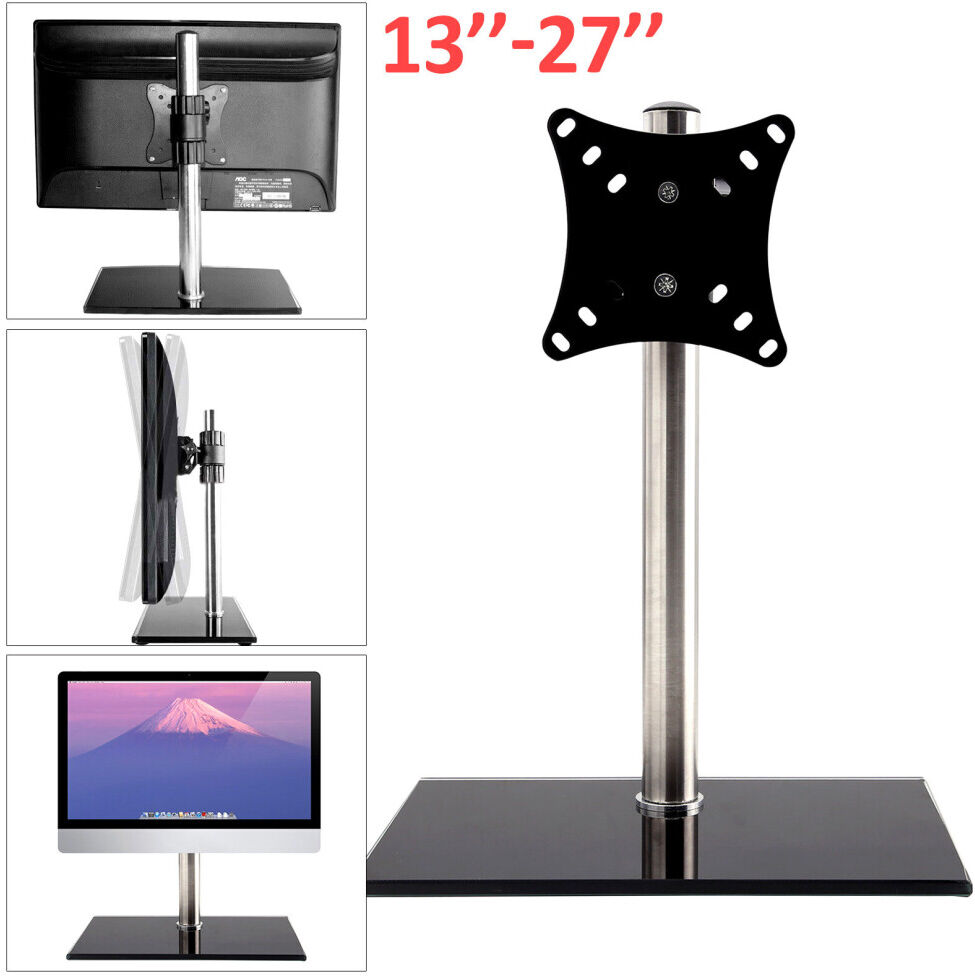 Unbranded Single Arm LCD LED Monitor TV Bracket Desk Stand For 13-27''Screen UK