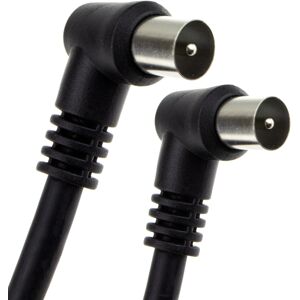 kenable RF Fly Lead Right Angle Male Plug to Plug Coaxial TV Freeview Cable 1m B kenable RF Fly Lead Right Angle Male Plug to Plug Coaxial TV Freeview Cable 1m B