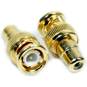 Loops GOLD BNC Male to 1 RCA PHONO Female Adapter CCTV Camera DVR Video Converter Plug Loops GOLD BNC Male to 1 RCA PHONO Female Adapter CCTV Camera DVR Video Converter Plug