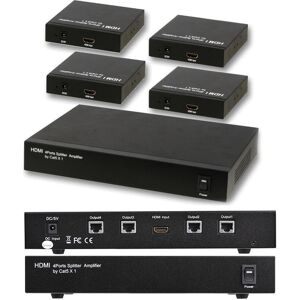 Loops 4 Port Way HDMI over Single CAT5e CAT6 Splitter Full HD 3D Multi Room TV Balun Loops 4 Port Way HDMI over Single CAT5e CAT6 Splitter Full HD 3D Multi Room TV Balun
