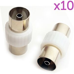 Loops 10x Aerial Female to Socket Coupler Adapter Cable Coax Extension Gender Joiner Loops 10x Aerial Female to Socket Coupler Adapter Cable Coax Extension Gender Joiner