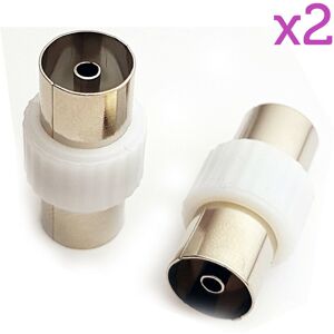 Loops 2x TV Aerial Female to Socket Coupler Adapter Cable Coax Extension Gender Joiner Loops 2x TV Aerial Female to Socket Coupler Adapter Cable Coax Extension Gender Joiner