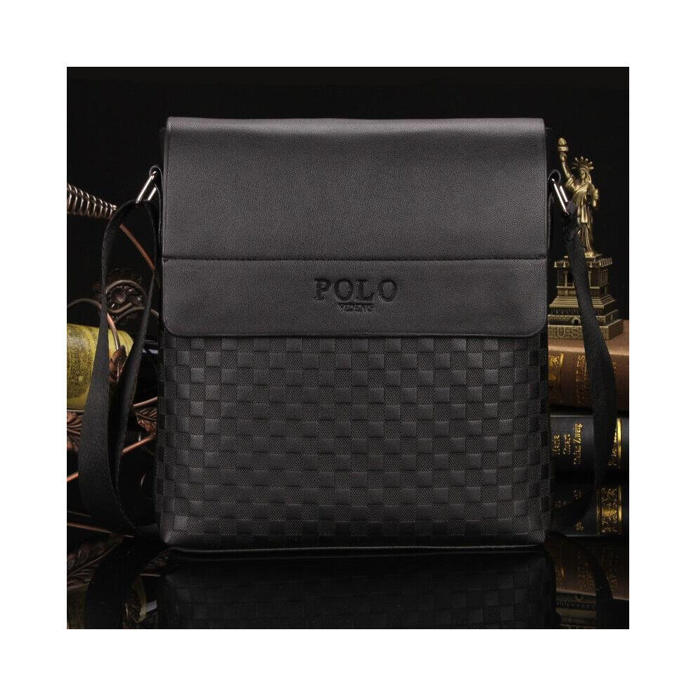 Unbranded Luxury briefcase Plaid POLO bag Men messenger bag leather shoulder bag Business