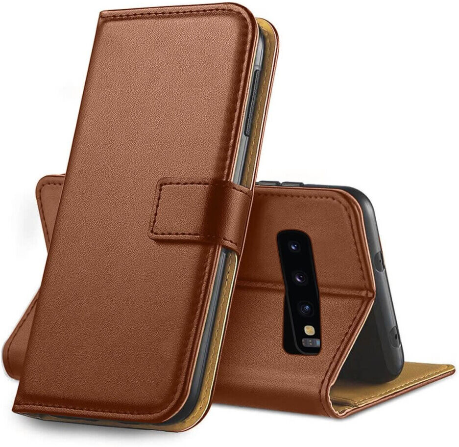 Unbranded (Brown, For Samsung Galaxy S10e) Leather Flip Wallet Magnetic Case Cover For Sam