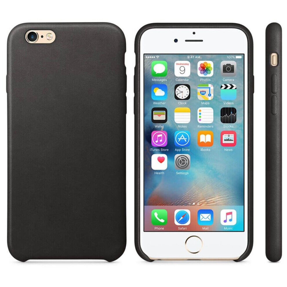 Unbranded (Black, For Apple iPhone 6 Plus) Original PU Soft Silicone Leather Slim Case Cov