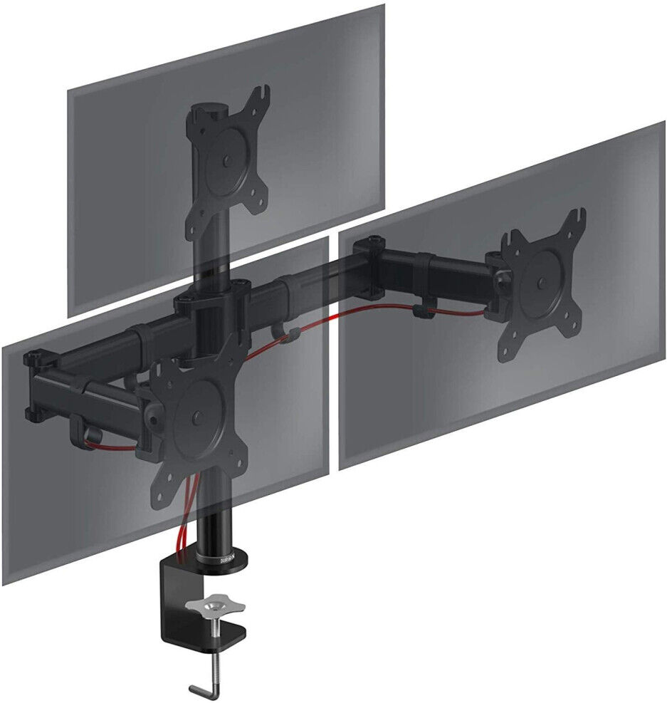 Duronic DM253 Triple Monitor Stand for Three 13-27