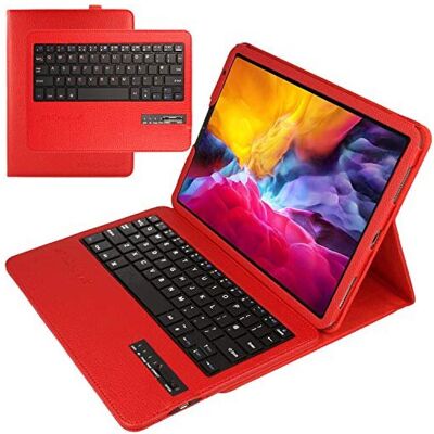 TECHGEAR - iPad Pro 11 - Red - PU Leather - Keyboard Case TECHGEAR - iPad Pro 11 - Red - PU Leather - Keyboard Case