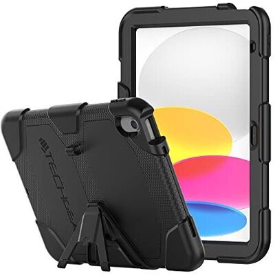 TECHGEAR G-SHOCK iPad 10 Gen 10.9 Black Stand - Tablet Case TECHGEAR G-SHOCK iPad 10 Gen 10.9 Black Stand - Tablet Case