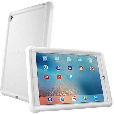 Techgear (WHITE) Bumper Case fits iPad Pro 9.7" Rugged Heavy Duty Anti-Shock Rubber Edge Techgear (WHITE) Bumper Case fits iPad Pro 9.7" Rugged Heavy Duty Anti-Shock Rubber Edge