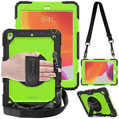 TECHGEAR - APPLE IPAD 10.2 UTILITY CASE - Green - Rotating Stand - Case TECHGEAR - APPLE IPAD 10.2 UTILITY CASE - Green - Rotating Stand - Case