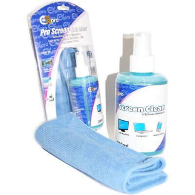 Ex-Pro LED LCD PC TV Monitor Cleaner Plasma Screen Cleaning Kit Microfiber Cloth 200ml Ex-Pro LED LCD PC TV Monitor Cleaner Plasma Screen Cleaning Kit Microfiber Cloth 200ml