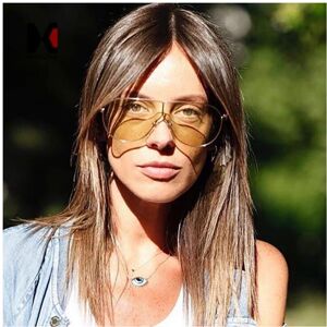 Unbranded SHAUNA Oversize Summer Styles Women Pilot Sunglasses Fashion Yellow Tinted Lens Unbranded SHAUNA Oversize Summer Styles Women Pilot Sunglasses Fashion Yellow Tinted Lens
