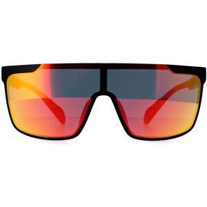 adidas Sunglasses SP0020 02G Matte Black Orange Camo Contrast Mirror Red adidas Sunglasses SP0020 02G Matte Black Orange Camo Contrast Mirror Red