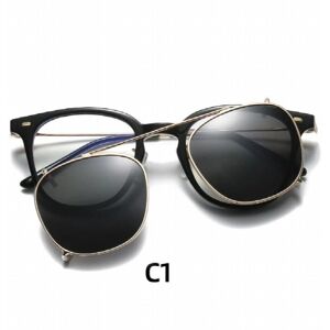 Unbranded Retro Clip On Sun Glasses Woman Round Steampunk Polarized Sunglasses Man TR90 Pa Unbranded Retro Clip On Sun Glasses Woman Round Steampunk Polarized Sunglasses Man TR90 Pa