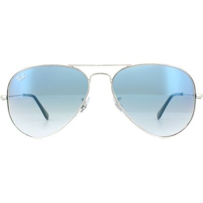 Ray-Ban Sunglasses Aviator 3025 003/3F Silver Light Blue Gradient Medium 58mm Ray-Ban Sunglasses Aviator 3025 003/3F Silver Light Blue Gradient Medium 58mm
