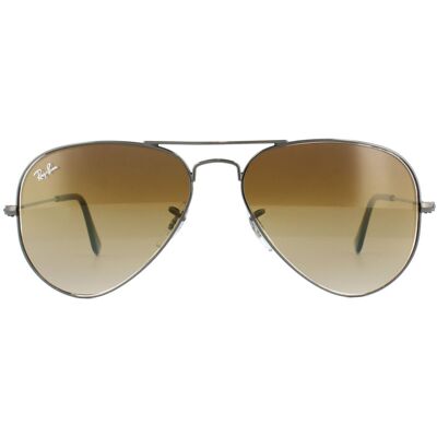 Ray-Ban Sunglasses Aviator 3025 004/51 Gunmetal Brown Small 55mm Ray-Ban Sunglasses Aviator 3025 004/51 Gunmetal Brown Small 55mm