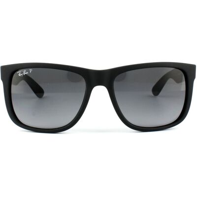 Ray-Ban Justin 4165 RB-4165-622-T3-55 Black Rubber Grey Gradient Polarized Large Ray-Ban Justin 4165 RB-4165-622-T3-55 Black Rubber Grey Gradient Polarized Large