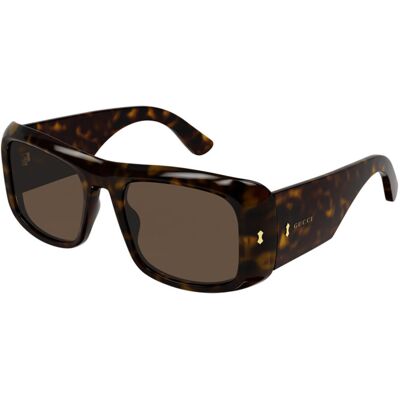 Gucci GG1080S 002 Havana Square Sunglasses - Sunglasses Gucci GG1080S 002 Havana Square Sunglasses - Sunglasses