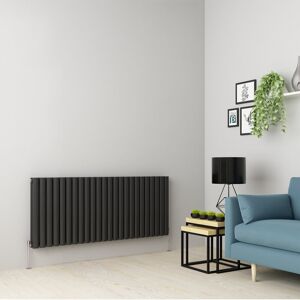 PlumbGalaxy (600 x 1417mm Double, Anthracite) Oval Tube Designer Radiator PlumbGalaxy (600 x 1417mm Double, Anthracite) Oval Tube Designer Radiator