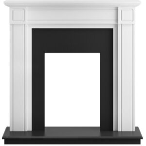 Adam Georgian Fireplace in Pure White and Black, 39 Inch - Electric or Bio-Ethan Adam Georgian Fireplace in Pure White and Black, 39 Inch - Electric or Bio-Ethan