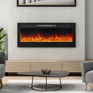 Living And Home (50 Inch) Electric Fireplace Wall Mounted Inset Into Fire Heater LED 12 Flames w Living And Home (50 Inch) Electric Fireplace Wall Mounted Inset Into Fire Heater LED 12 Flames w