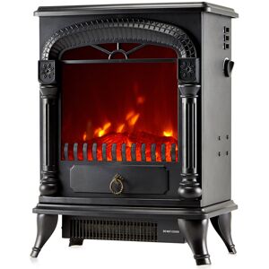 NETTA 2000W Arch Fireplace Stove Heater with Flame Effect - Black NETTA 2000W Arch Fireplace Stove Heater with Flame Effect - Black