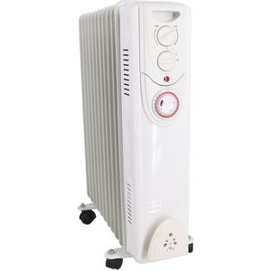 NRG 11 Fin Oil Filled Radiator Portable Electric Heater - 24 Hour Timer - Adjust NRG 11 Fin Oil Filled Radiator Portable Electric Heater - 24 Hour Timer - Adjust