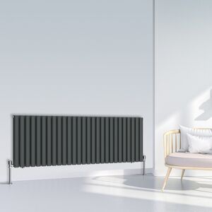 (600x1593mm Double, Anthracite) NRG Oval Column Designer Radiator Horizontal Ver (600x1593mm Double, Anthracite) NRG Oval Column Designer Radiator Horizontal Ver