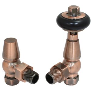 (Antique Copper) Warmehaus Chelsea Traditional Angled TRV Thermostatic Radiator (Antique Copper) Warmehaus Chelsea Traditional Angled TRV Thermostatic Radiator