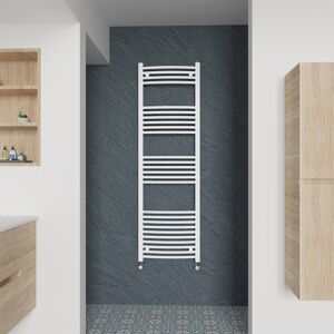 (Curved, 1600x500mm) Warmehaus Heated Towel Rail White Bathroom Ladder Style Rad (Curved, 1600x500mm) Warmehaus Heated Towel Rail White Bathroom Ladder Style Rad