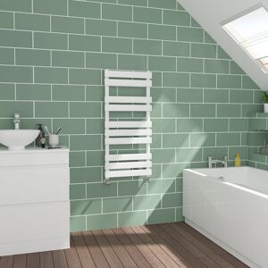 WarmeHaus Flat Panel White Towel Radiator Bathroom Heated Towel Rail 1000x450mm WarmeHaus Flat Panel White Towel Radiator Bathroom Heated Towel Rail 1000x450mm