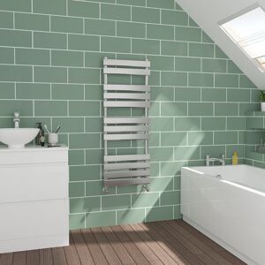 WarmeHaus Flat Panel Chrome Towel Radiator Bathroom Heated Towel Rail 1200x450mm WarmeHaus Flat Panel Chrome Towel Radiator Bathroom Heated Towel Rail 1200x450mm