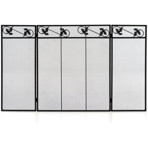 Costway 3-Panel Folding Fireplace Screen w/Metal Mesh Heat-Resistant Freestand Costway 3-Panel Folding Fireplace Screen w/Metal Mesh Heat-Resistant Freestand